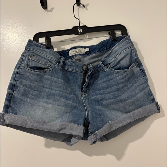 torrid Pants - Torrid Blue Jean Shorts with Cuffed Hem
